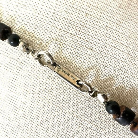 VINTAGE CAROL DAUPLAISE MULTI strand  WOOD & SHELL BEAD NECKLACE - Picture 11 of 11